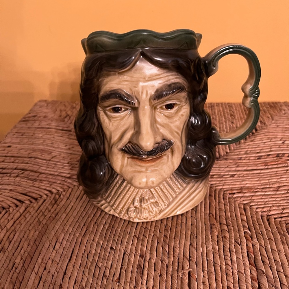 Vintage 6 3/4” Tall Kingston Pottery Charles II Toby Mug Made In England